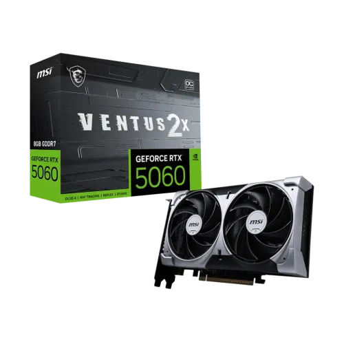 MSI GeForce RTX 5060 8G VENTUS 2X OC 8GB GDDR7 550W Graphics Card